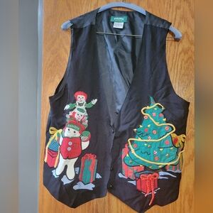 Christmas Vest 100% washable silk.